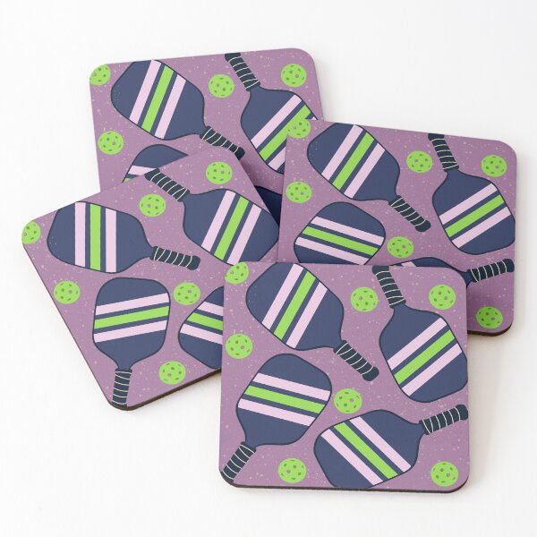 Item preview, Pickleball paddles - purple with stripes designed and sold by ArtbyCouture.