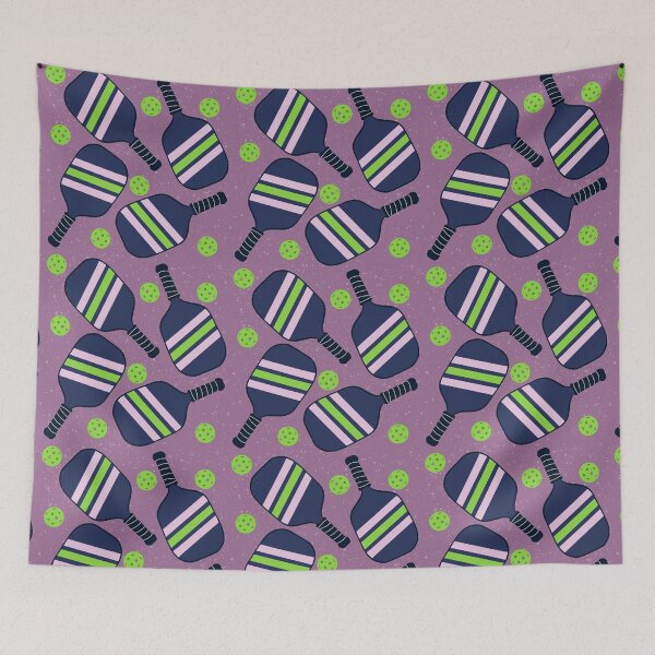 Item preview, Pickleball paddles - purple with stripes designed and sold by ArtbyCouture.