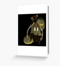 Ghostly Lucky Cat Greeting Card