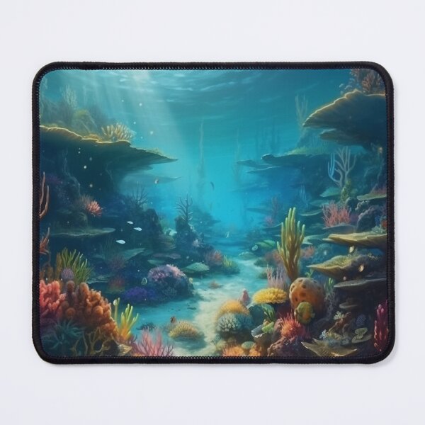 Item preview, " Immerse in Extraterrestrial Beauty with Alien Underwater Oasis, A Vibrant Underwater Landscape Art" designed and sold by stateofhuman.
