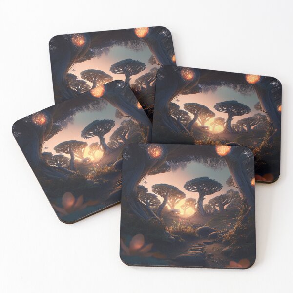 Item preview, Sunrise In The Fairy Forest designed and sold by magicprintINC.