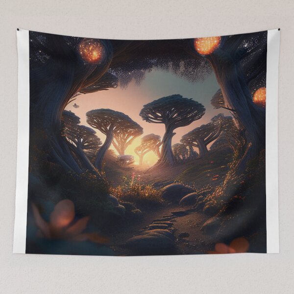 Item preview, Sunrise In The Fairy Forest designed and sold by magicprintINC.