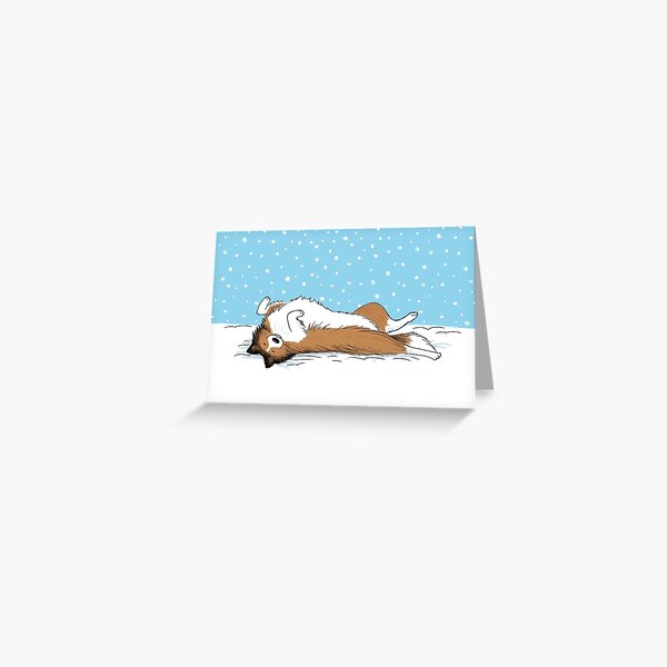 Item preview, Sheltie Winter Holiday | Shetland Sheepdog Enjoys the Snow designed and sold by Jenn Inashvili.
