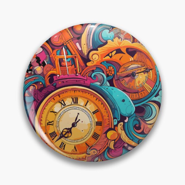 Item preview, Colorful abstract timepiece  designed and sold by SiriusrenoTee.