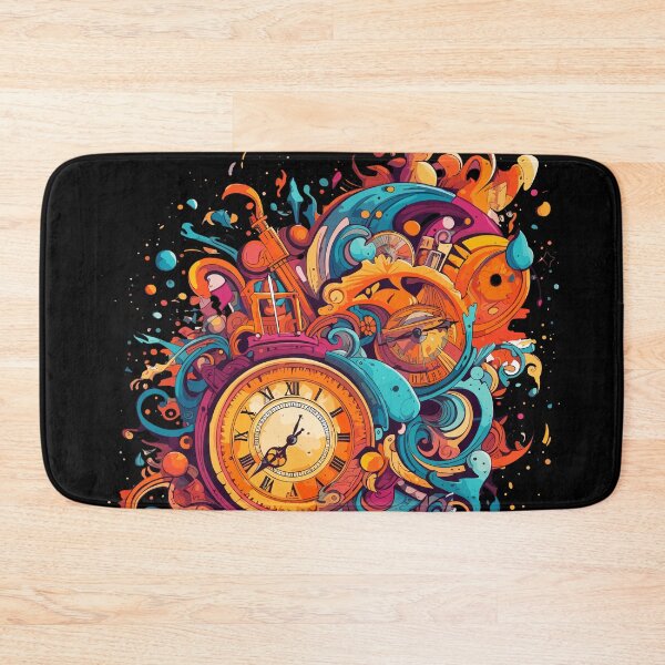 Item preview, Colorful abstract timepiece  designed and sold by SiriusrenoTee.