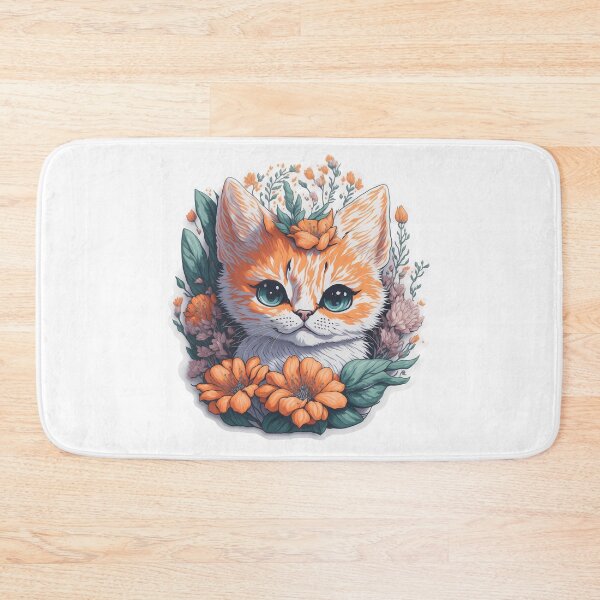 Item preview, Cute cat with flowers awesome gift  designed and sold by KING TK.