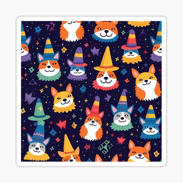 Item preview, Whimsical Wizard Dogs designed and sold by mp0914.