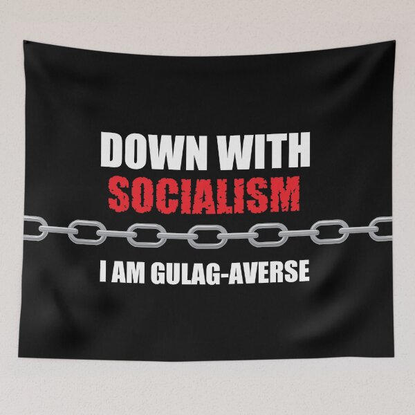 Item preview, Down with socialism (select black or colored shirt!) designed and sold by Allen Peterson.