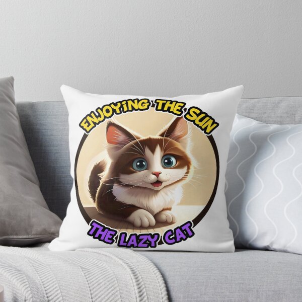 Item preview, Enjoying the sun, the lazy cat designed and sold by BitplaneDesigns.