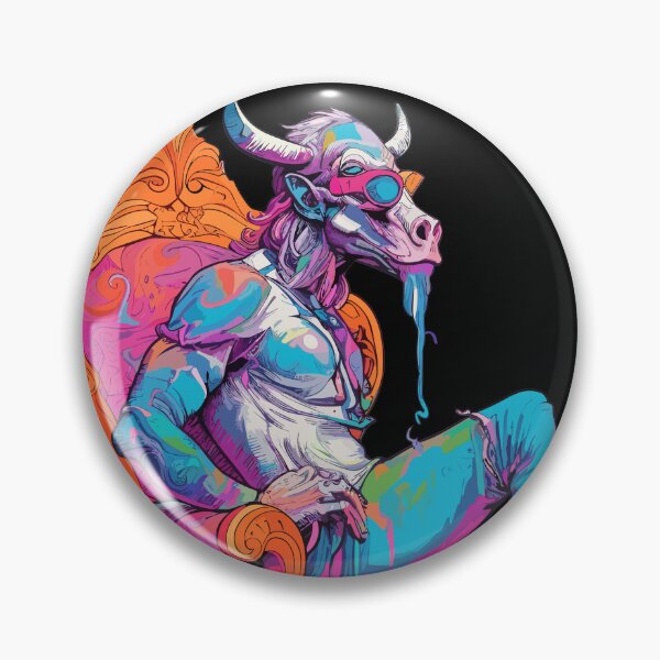 Item preview, Colorful hipster bull designed and sold by SiriusrenoTee.