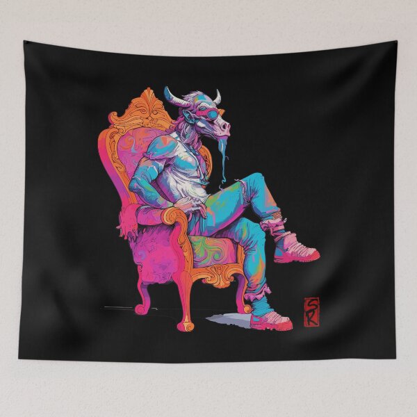 Item preview, Colorful hipster bull designed and sold by SiriusrenoTee.