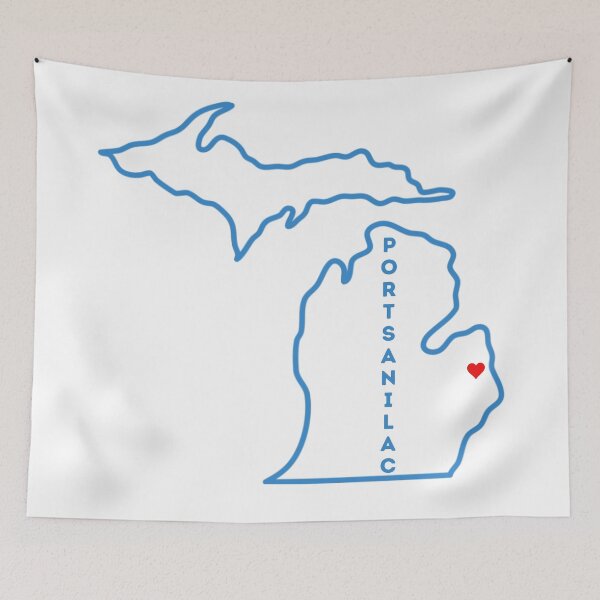 Item preview, Port Sanilac MI Love (blue) designed and sold by TorrezvilleTees.