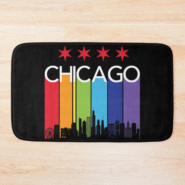Item preview, Chicago Skyline Flag Colorful Rainbow designed and sold by Highway24.