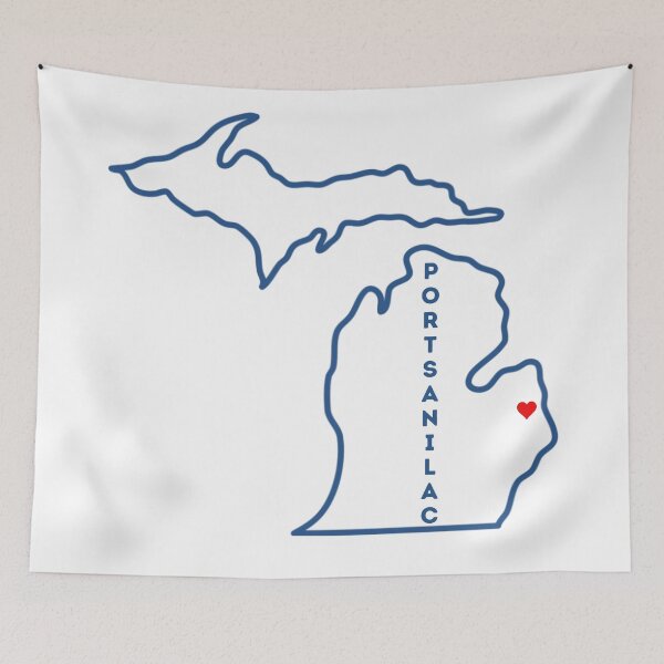 Item preview, Port Sanilac MI Love (navy) designed and sold by TorrezvilleTees.