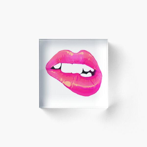 Bright Pink Teaser Acrylic Block