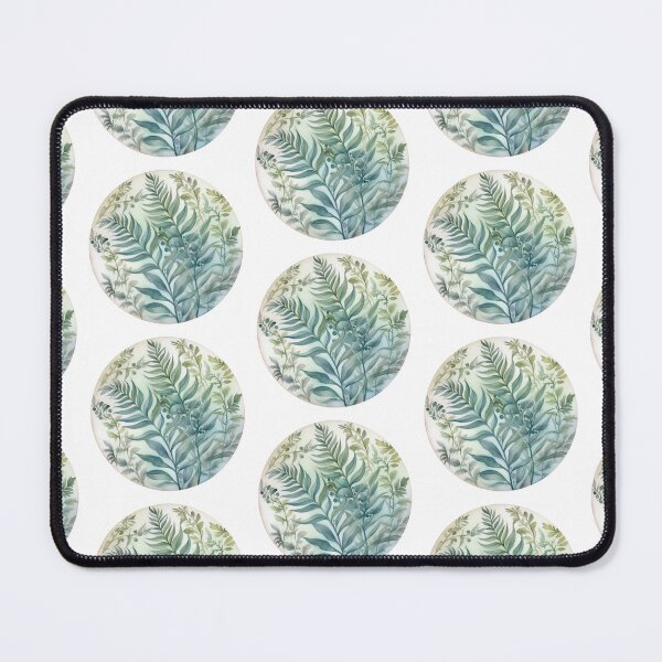 Item preview, Art Nouveau Inspired Watercolour Green Fern Leaves designed and sold by DarlaEdnaFleur.