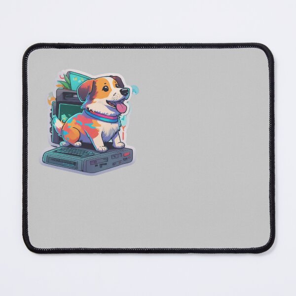 Item preview, Cute Computer Playing Dog Sticker designed and sold by Designze.
