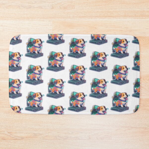 Item preview, Cute Computer Playing Dog Sticker designed and sold by Designze.