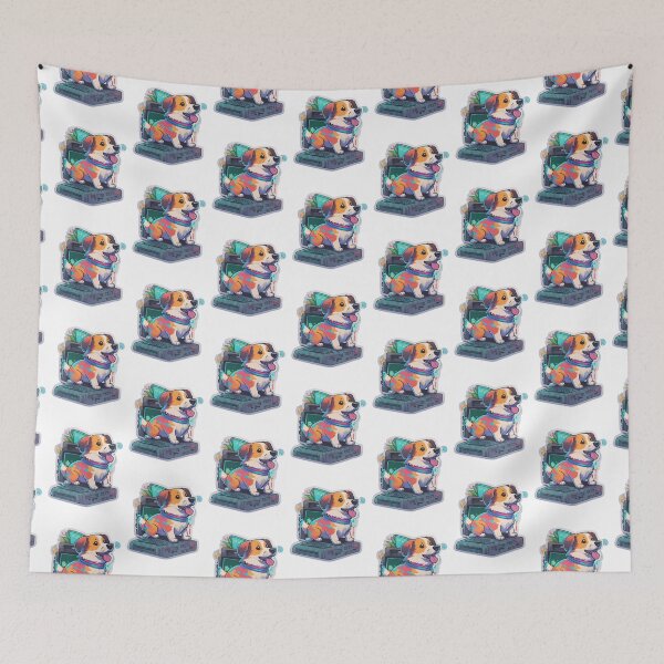 Item preview, Cute Computer Playing Dog Sticker designed and sold by Designze.