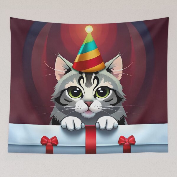 Item preview, Happy Birthday Kitty Cute Cartoon Cat designed and sold by Got2BSnazzy.