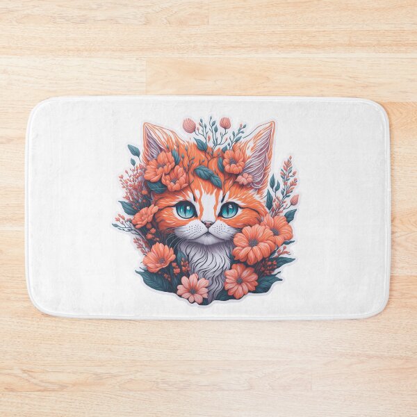 Item preview, Cute cat with flowers awesome gift  designed and sold by KING TK.