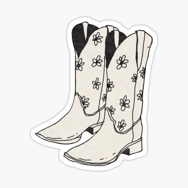 Flowers In A Cowboy Boot Sticker