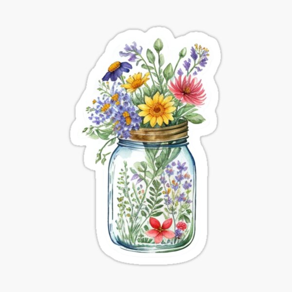 Stickers Northwest Be Kind Wildflower Jar Sticker