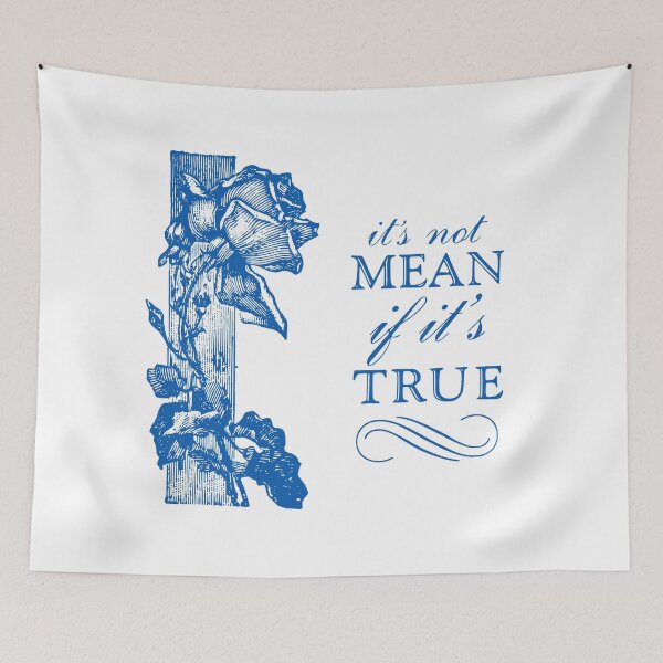 Item preview, It's Not Mean If It's True! - Inspirational Rose - Blue designed and sold by rxletterpress.