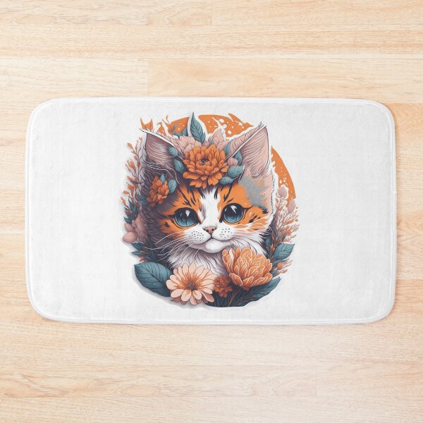 Item preview, Cute cat with flowers awesome gift  designed and sold by KING TK.