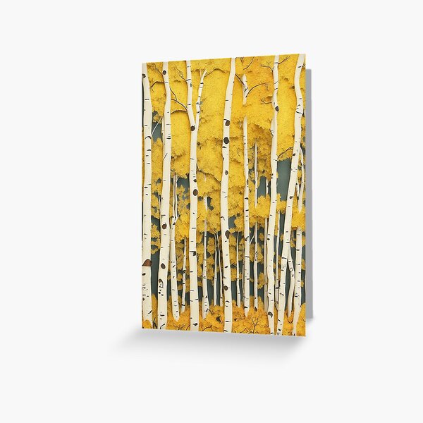 Item preview, Aspen trees paper collage art 2 designed and sold by creative-athome.