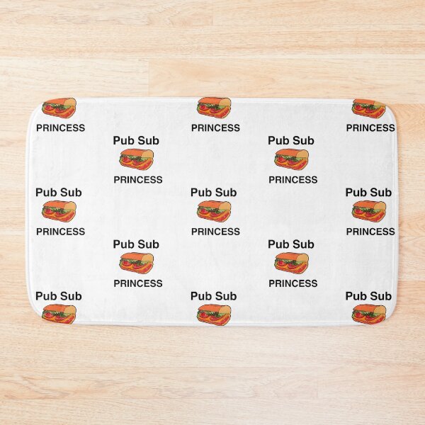 Artikelvorschau, Pub Sub Princess, Publix Sub Princess Schwarzer Text entworfen und verkauft von OneCatShop.