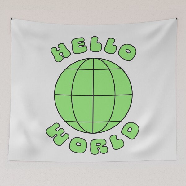 Item preview, Hello World | Y2K Retro Sticker designed and sold by stoicjimny.