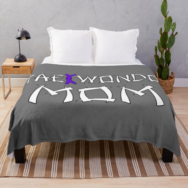 Item preview, Taekwondo Mom Purple Belt - White Print designed and sold by BadDonkeyDecals.