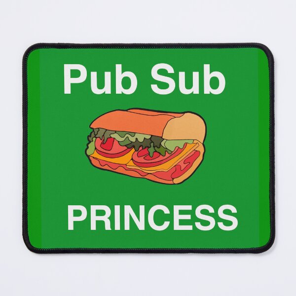 Item preview, Pub Sub Princess, Publix Sub Princess White text, Classic Green background designed and sold by OneCatShop.