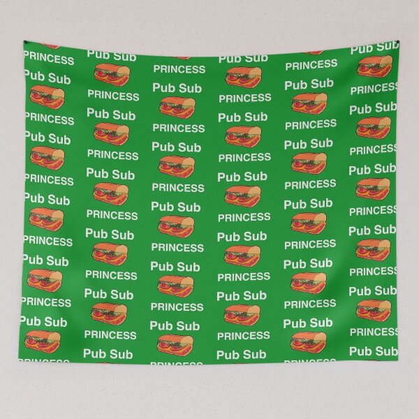 Item preview, Pub Sub Princess, Publix Sub Princess White text, Classic Green background designed and sold by OneCatShop.