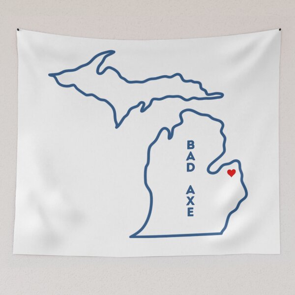 Item preview, Bad Axe MI Love (navy) designed and sold by TorrezvilleTees.