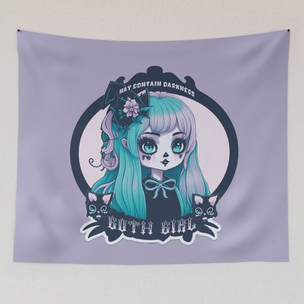 Item preview, MAY CONTAIN DARKNESS, pastel goth girl designed and sold by sofiahawk.