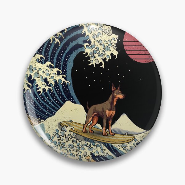 Item preview, Dobermann Kanagawa Japanese Surfing Wave designed and sold by rafaeltto.
