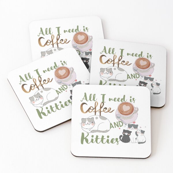 Item preview, Kitties and Coffee lovers designed and sold by GiftgaeStyle.