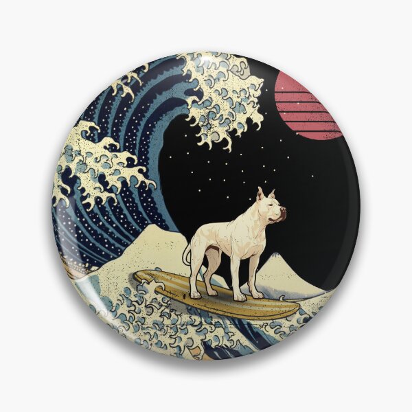 Item preview, Dogo Argentino Kanagawa Japanese Surfing Wave designed and sold by rafaeltto.