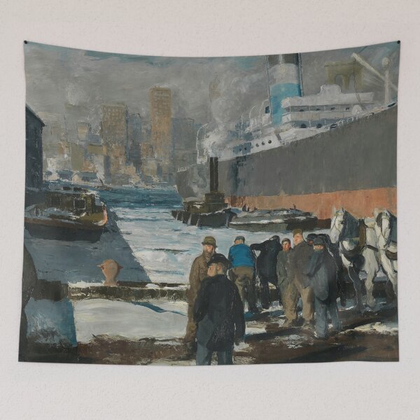 Item preview, Men of the Docks | George Bellows | 1912 Cityscape Art designed and sold by CJET.
