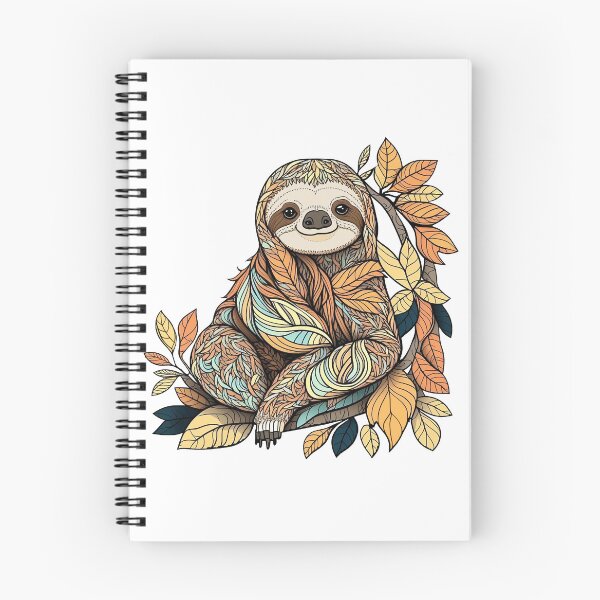 Item preview, Cute, colorful sloth in a tree designed and sold by SharpCookie.