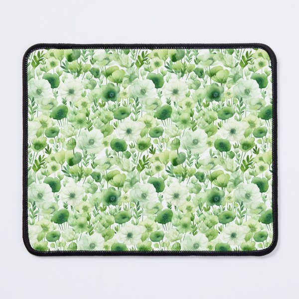Item preview, Green watercolour floral pattern designed and sold by florallover444.