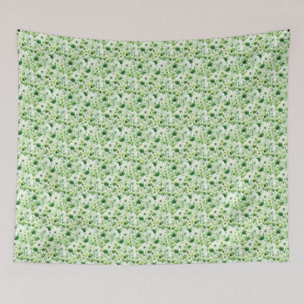 Item preview, Green watercolour floral pattern  designed and sold by florallover444.