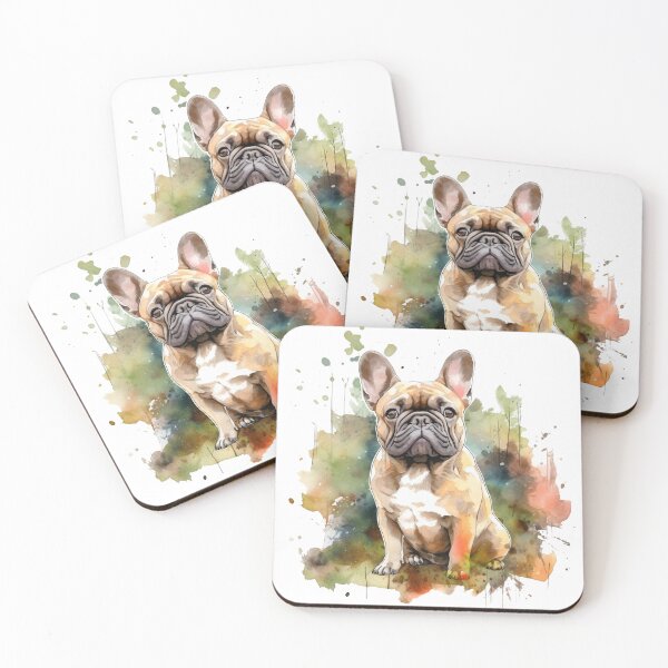 Item preview, artistic French Bulldog masterpiece: unique Portrait for Frenchie Lovers - Fine Home Decor Painting designed and sold by DooodleGod.