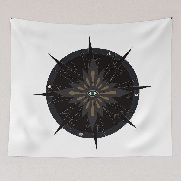 Item preview, Mystic Vibes dark mandala with eye designed and sold by ArtDoor54.