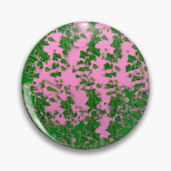 Item preview, ABSTRACT GREEN HANGING VINE IVY PLANTS GREEN-PINK ART designed and sold by sharlesart.