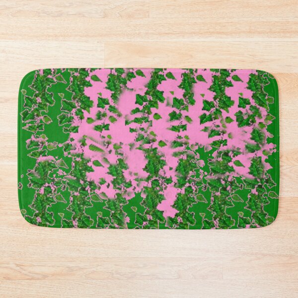 Item preview, ABSTRACT GREEN HANGING VINE IVY PLANTS GREEN-PINK ART designed and sold by sharlesart.