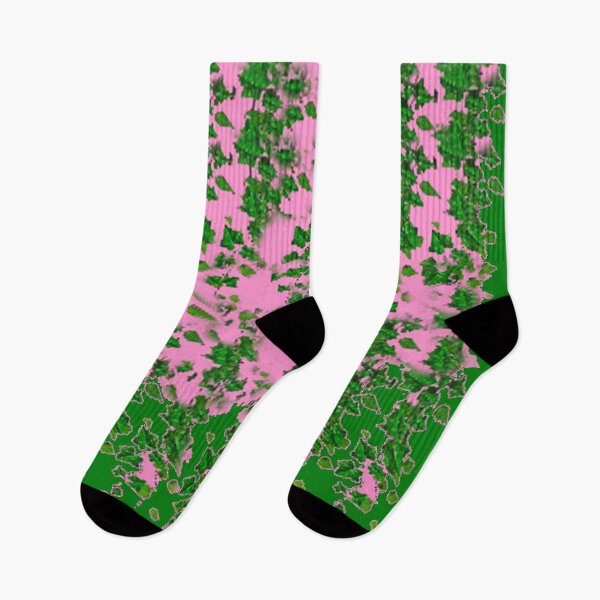 Item preview, ABSTRACT GREEN HANGING VINE IVY PLANTS GREEN-PINK ART designed and sold by sharlesart.