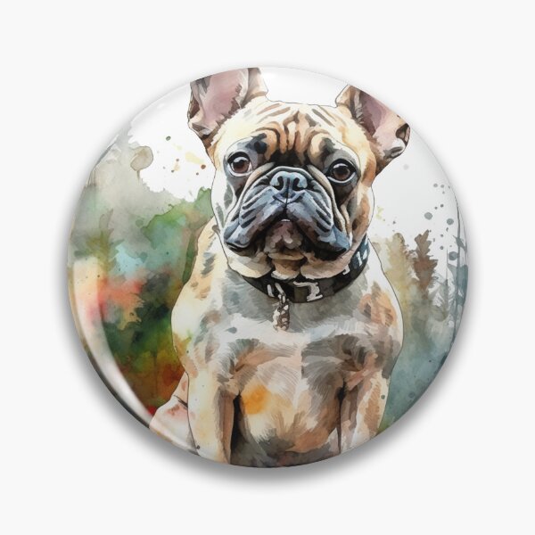 Item preview, artistic French Bulldog Painting - Adorable Cute artwork for Bulldog Lovers designed and sold by DooodleGod.